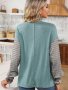 Дамска ежедневна блуза с контрастни райета и дълги ръкави, 5цвята , снимка 7