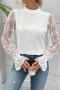 Дамска елегантна блуза в бяло с ръкави от тюл, снимка 12