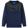 Детски плетен пуловер, нейви, 116(SKU:14501