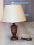 Старинна дървена лампа , снимка 1 - Настолни лампи - 44586863
