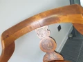 Стар дървен стол на винт/регулируем/с подлакътници/дърворезба/83см, снимка 9