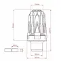 Удължена черна краш тапа за мотоциклет 56 x 120 mm, снимка 2
