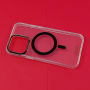 калъф за iPhone 15 Pro Max прозрачен твърд с черен ринг MagSafe LUX, снимка 1 - Калъфи, кейсове - 44730631