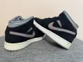 Jordan 1 Mid Black Particle Grey Gym Red (GS)., снимка 5