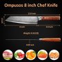 Професионален нож Ompusos Japanese Chef Knife 8.5”, Pro Kitchen Knives Ultra Sharp, снимка 1 - Ножове - 44264439