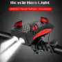 LED фар за велосипед с клаксон и поставка за телефон, снимка 6