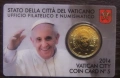 Ватикана - 50 цента - 2017 в карта с марка, снимка 1