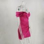 Цикламена рокля сатен розова рокля Barbie , снимка 4