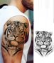 #2 Тигър черно бял временна татуировка татос татус Tattoo, снимка 2