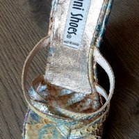 Летни сандали от естествена змийска кожа на платформа, снимка 6 - Сандали - 30220905