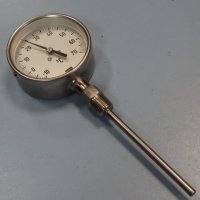 биметален термометър Wika ф100mm, -10+70°C, L-130mm, снимка 1 - Резервни части за машини - 34452411