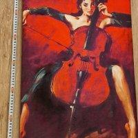 Голям огнен принт на платно, 60см/ 40см"Червена симфония" от Андрю Атрошенко., снимка 4 - Картини - 39732457