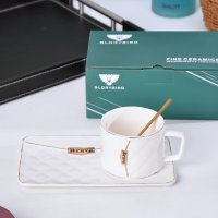 Луксозен порцеланов сет за кафе или чай - различни цветове, снимка 3 - Чаши - 37659454