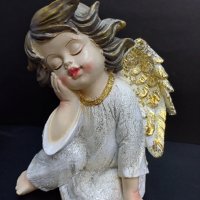 Голям ангел от висококачествен полирезин - Подпряна позиция., снимка 2 - Статуетки - 42689695
