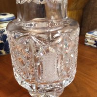 Бохемия великолепна кристална ваза в стил Арт Деко , снимка 9 - Вази - 30925042