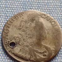 Сребърна монета 6 кройцера Карл шести Хал Свещена Римска Империя 13652, снимка 3 - Нумизматика и бонистика - 42899838