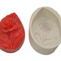 Роза в капка силиконов молд форма калъп гипс сапун декор, снимка 1 - Форми - 39944822