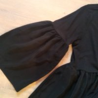 черна интересна блузка на H&M, снимка 4 - Туники - 29445899
