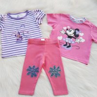 Тениски и клин за момиче 9-12 месеца, снимка 1 - Комплекти за бебе - 31765999
