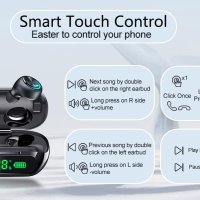 YINPUTENGS Безжични слушалки Bluetooth 5.3 водоустойчиви, снимка 3 - Безжични слушалки - 42829404