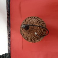 Плетена Висяща Лампа Полюлей с Лед крушка, снимка 7 - Лампи за таван - 44278283