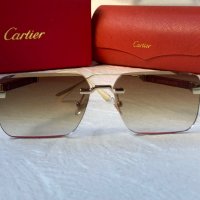 Cartier мъжки слънчеви очила с дървени дръжки, снимка 4 - Слънчеви и диоптрични очила - 42842550
