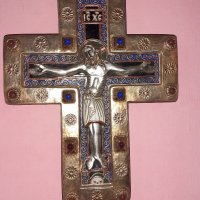 Кръст - Емайл - Morató - Исус Христос, снимка 5 - Антикварни и старинни предмети - 38497223
