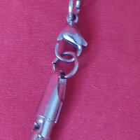 Метален ланец с кръст, снимка 4 - Колиета, медальони, синджири - 42052269