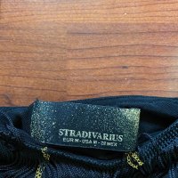 Уникален черен топ с ресни Stradivarius, снимка 12 - Корсети, бюстиета, топове - 17559974