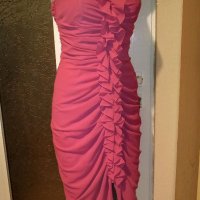 Стилна рокля в тъмно розово "H&M"🍀♥️XS,S♥️🍀арт.4422, снимка 2 - Рокли - 37609206
