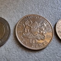 Монети. Африка. Кения. 5 и 10 шилинга. 1989, 1990 година., снимка 8 - Нумизматика и бонистика - 37163124