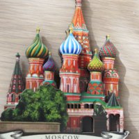 Автентичен дървен 3D магнит от Москва, Русия-серия-, снимка 2 - Антикварни и старинни предмети - 39248107