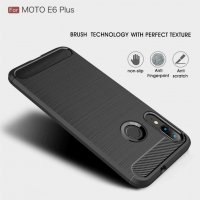 Motorola Moto E6 Plus - Силиконов Кейс Гръб CARBON, снимка 5 - Калъфи, кейсове - 31411218