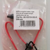 Кабел SATA L-type AK-400104-003-R, снимка 2 - Кабели и адаптери - 35491113