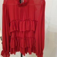 Дамска червена риза Reserved размер М, снимка 1 - Ризи - 42662298