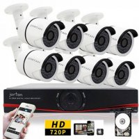 Комплект за видео наблюдение, 8 бр. камери с кабел, DVR, AHD, USB, снимка 1 - Комплекти за видеонаблюдение - 35497797