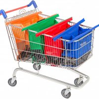 Пазарски чанти за многократна употреба Trolley Bags, 4бр, снимка 1 - Други - 32097838