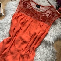 Оранжева рокля VILA, снимка 2 - Рокли - 36757655