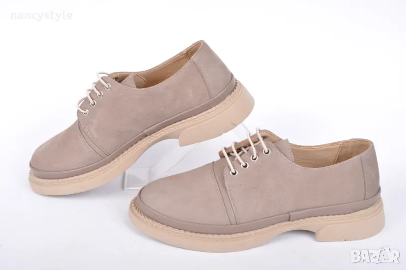 НОВО! Дамски обувки от естествен набук, снимка 1