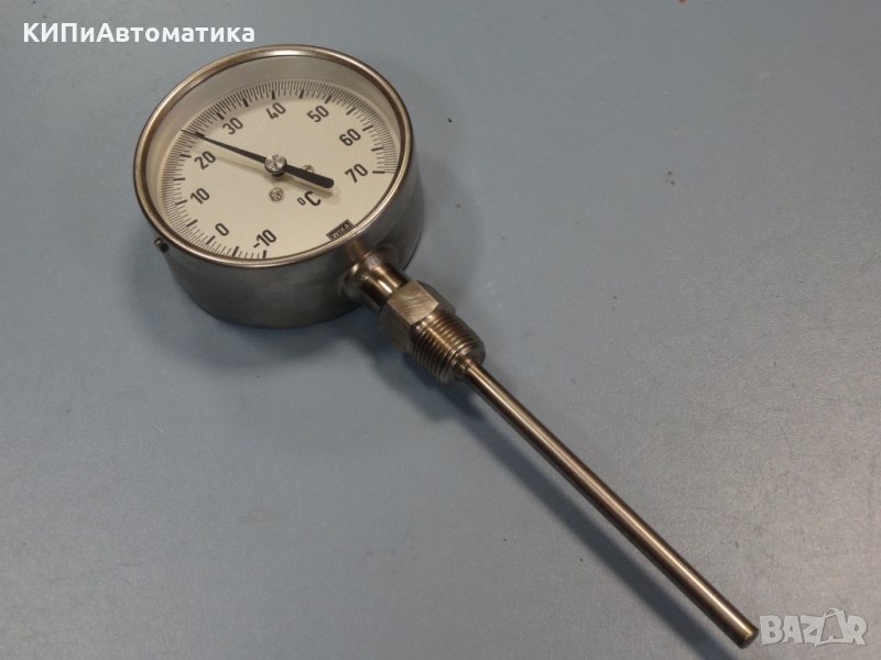 биметален термометър Wika ф100mm, -10+70°C, L-130mm, снимка 1