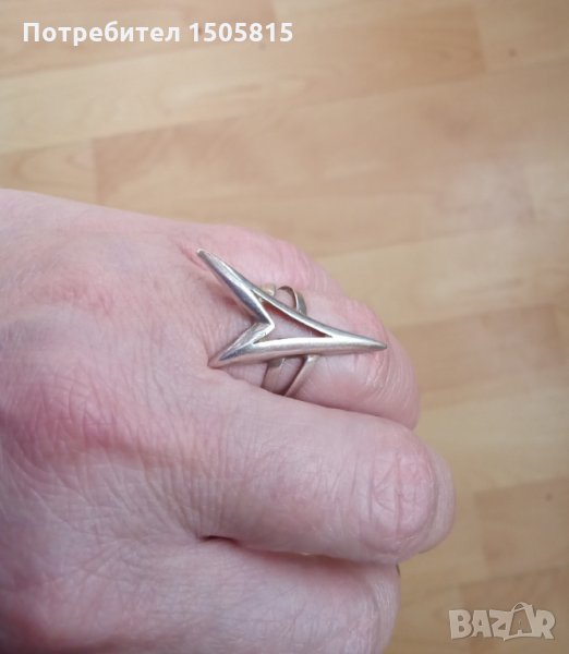 Уникален, креативен, сребърен 925 пръстен, снимка 1