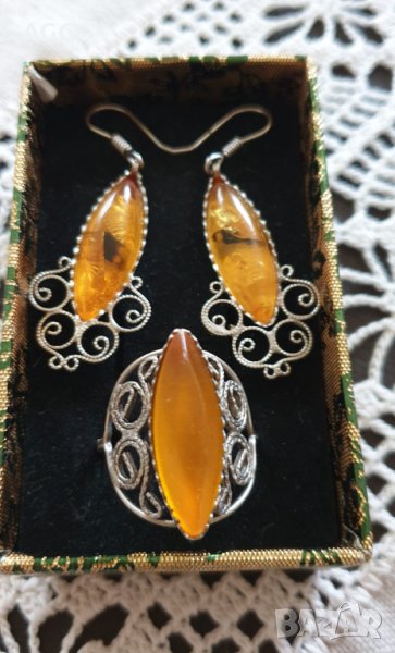 Винтидж комплект стил филигран, снимка 1