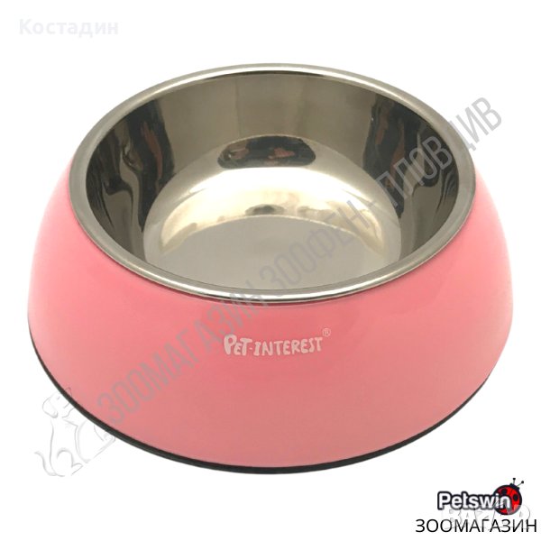 Купа за Домашен Любимец - Куче/Коте - Deluxe Dual Bowl Pink - S, M, L, снимка 1