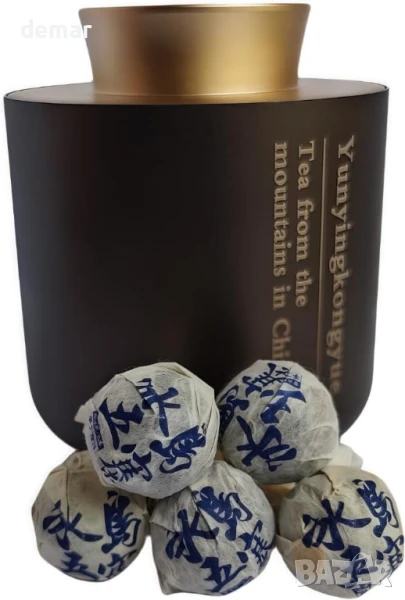 Исландски чай „Петте села“ с малки драконови перли, по една перла на запарка, снимка 1