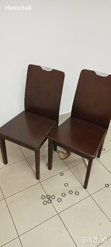 дървени столове два броя, снимка 1
