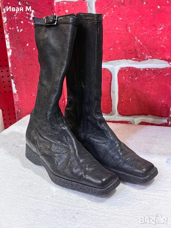 оригинални дамски кожени ботуши BOSS 36 номер , снимка 1