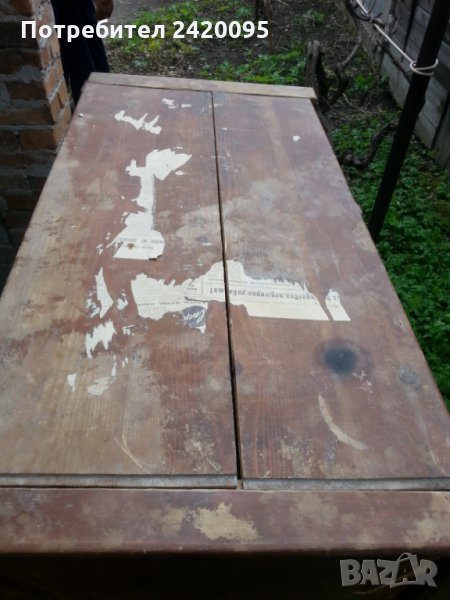 стара  дървена маса -60лв, снимка 1