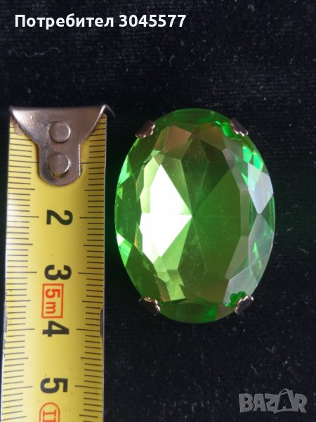 Стъклен камък в рамка Медальон - бижута, снимка 1