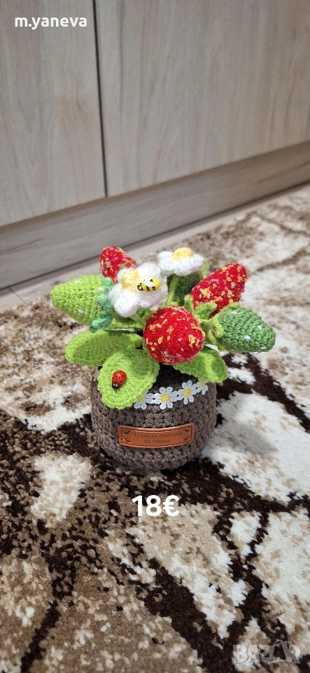 ръчно плетени цветя, снимка 1