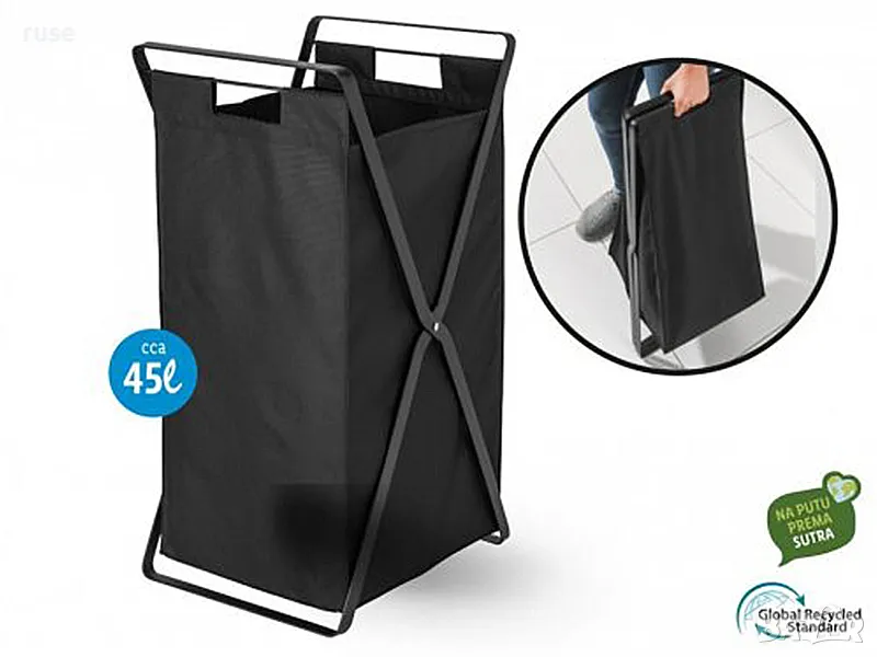 НОВ! Сгъваем кош за пране 45л кош за дрехи, снимка 1